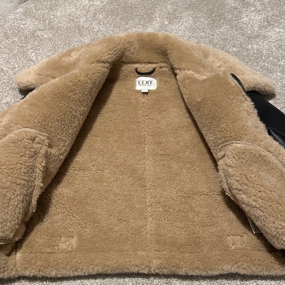 Jason Wu Black and Tan Leather Jacket - Picture 3 of 7